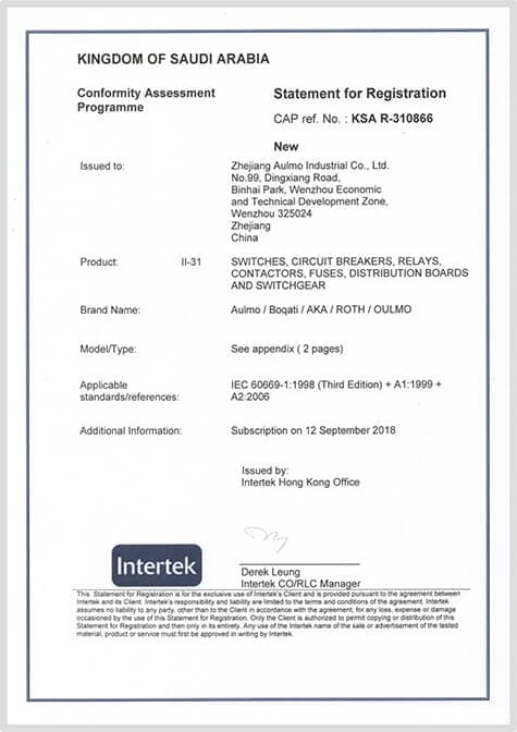 Saudi CAP Statement for Registration — KSA R-310866