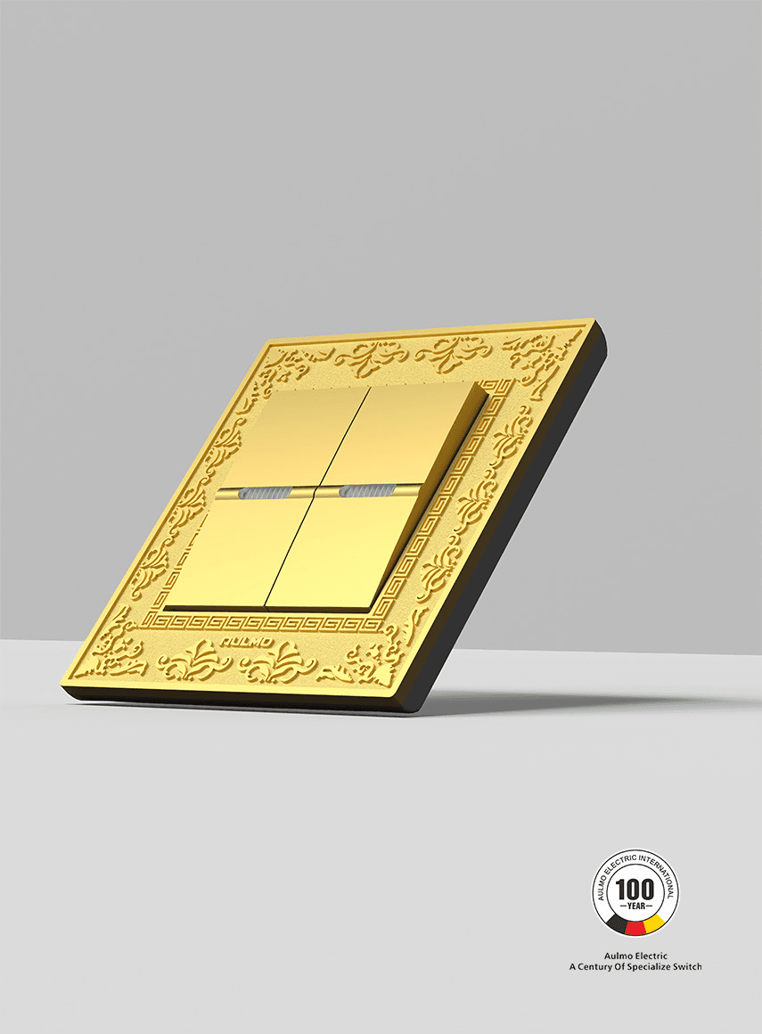 AULMO K60 Series switch, bright gold