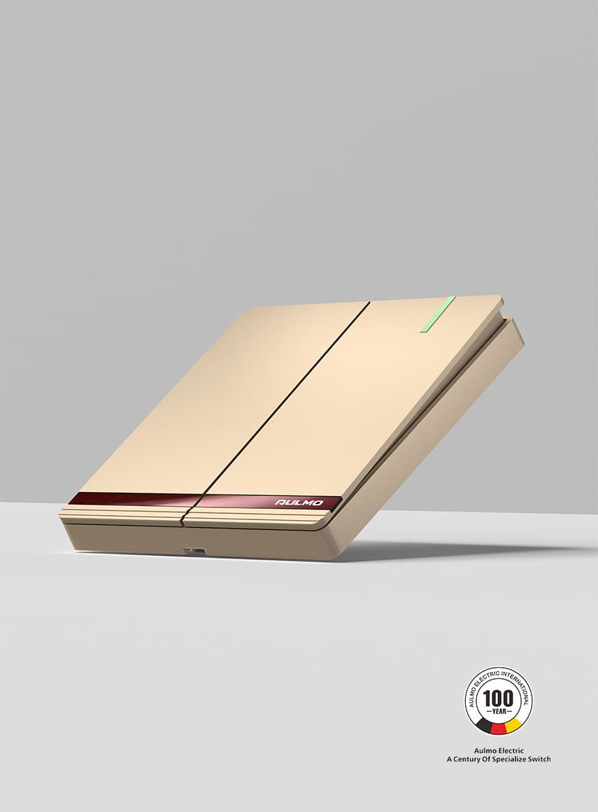AULMO L50 Series switch, matte gold