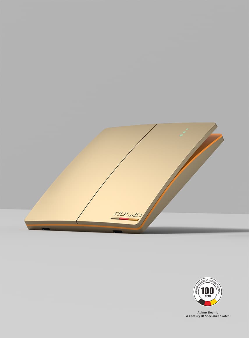 AULMO L80 Series control plate, matte gold