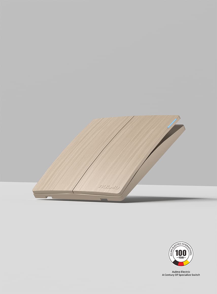 AULMO LG30 Series switch, matte gold
