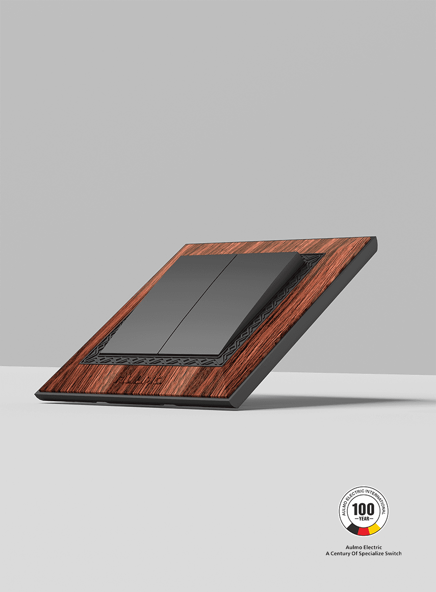 AULMO M50 Series switch, espresso walnut