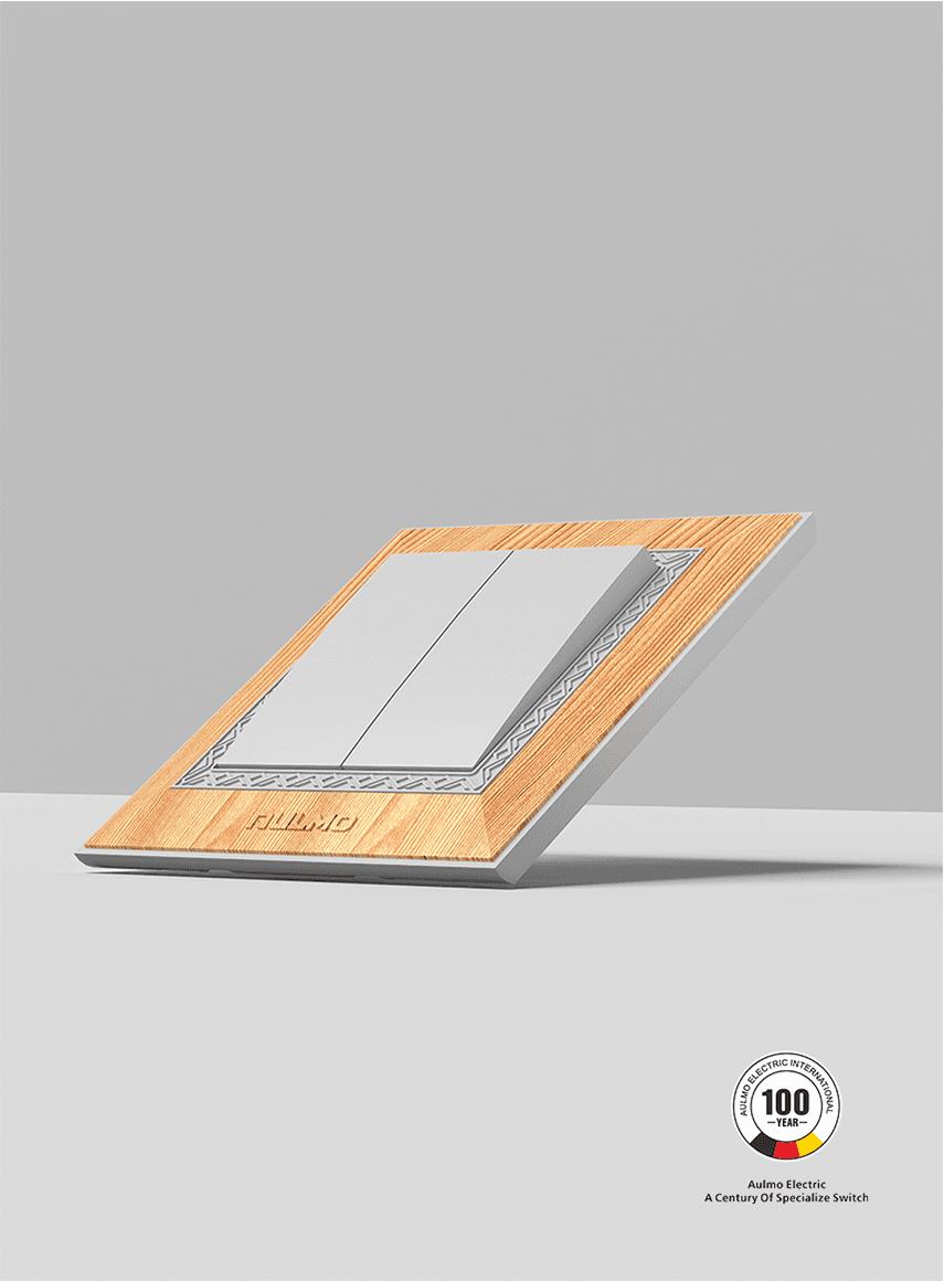 AULMO M50 Series switch, golden oak