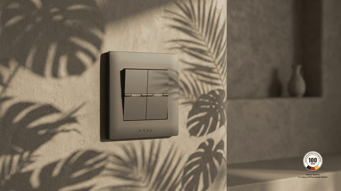 AULMO K Series switch installed on a wall