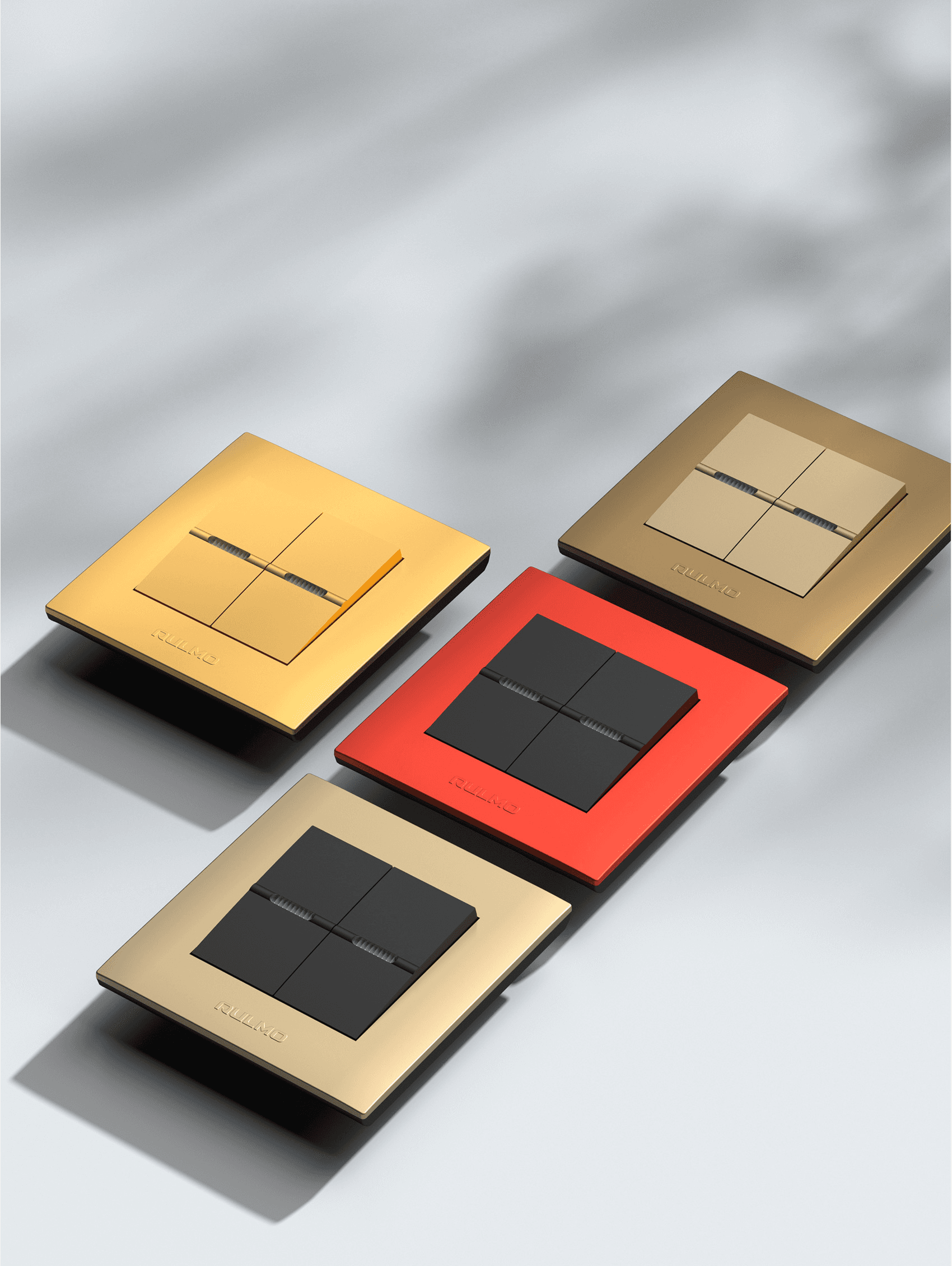 AULMO K40 Series switch, coffee gold, red, gold and bright gold