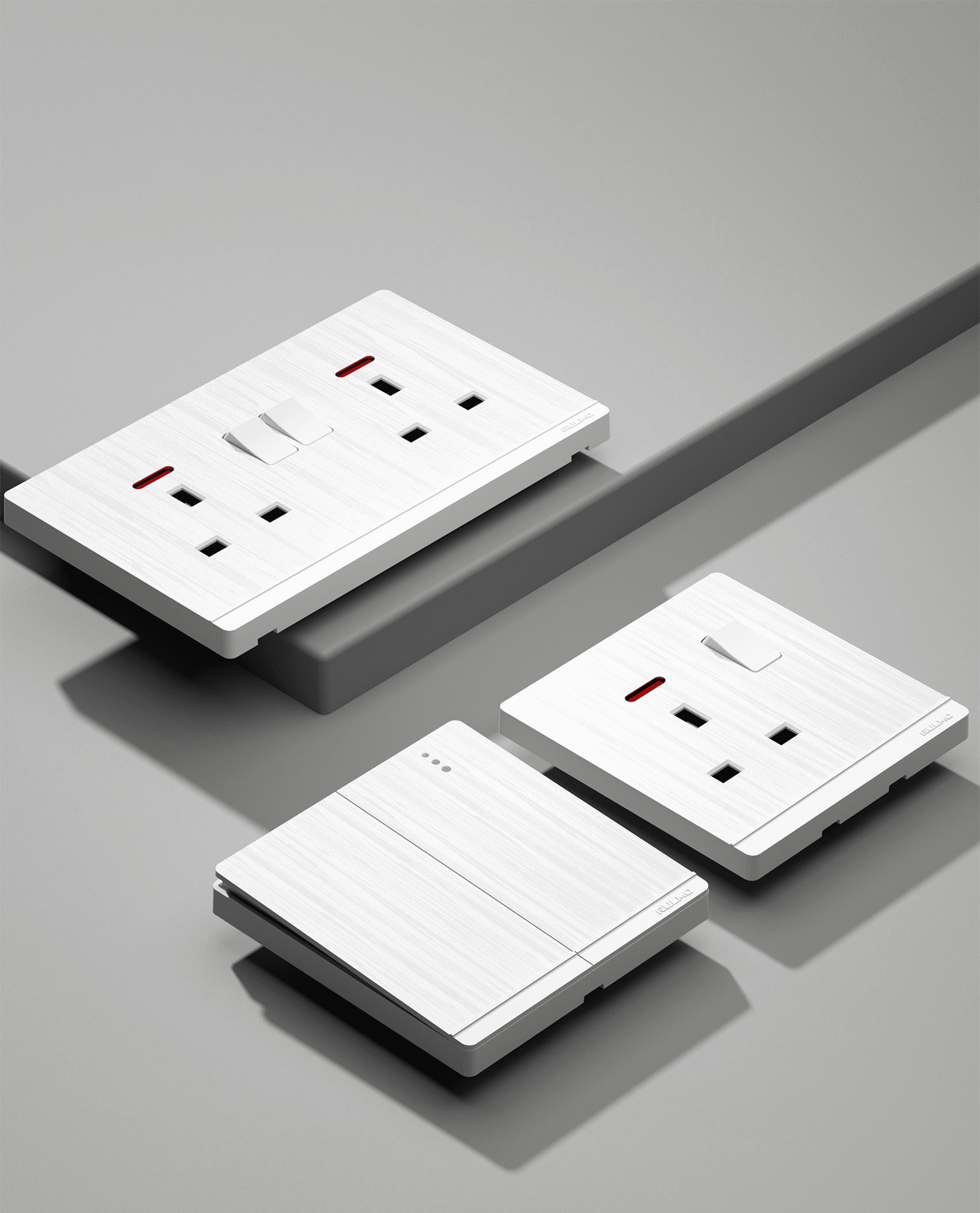 AULMO LG20 Series switches and sockets, pearl white, product configurations
