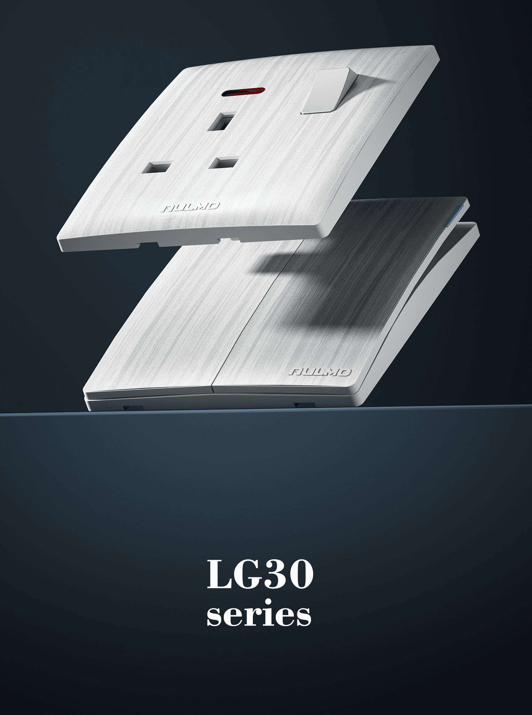 AULMO LG30 Series switch and socket, pearl white